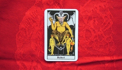 XV - ��BEL (Ajin = Kozoroh, Capricorn) - Tarot