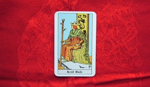 �EZLOV� KR�L (VZDUCH OHN� - LEV) - Tarot